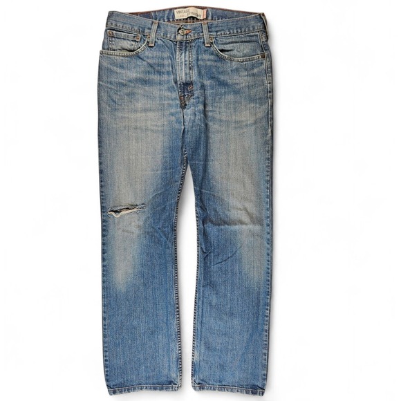 Levi's Other - Levis 539 Straight Leg Jeans 31 x 30 Blue Faded Ripped Knee Y2K Made In Mexico